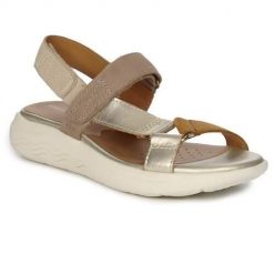Buty do chodzenia damskie Geox D25ADA032CFC5258. Żółte trekkingi Geox, z materiału, trekkingowe. W wyprzedaży za 428.10 zł.