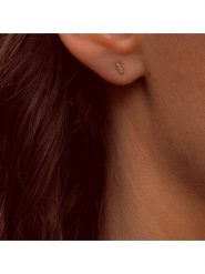 OR Carats Złote kolczyki-wkrętki z diamentami rozmiar: onesize. Szare kolczyki OR Carats, z diamentem, złote. Za 275.40 zł.