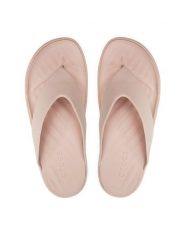Crocs Japonki 209410 Beżowy. Brązowe klapki Crocs, bez wzorów, z tworzywa sztucznego, bez obcasa. Za 149.99 zł.