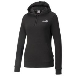 Bluza Z Haftem ESS+ Dla Kobiet. Czarne bluzy Puma, m, bez wzorów, bez kaptura. Za 329.99 zł.