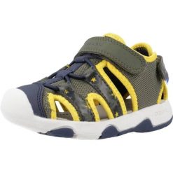 Sandały GEOX B S.MULTY B.B Zielony. Zielone sandały Geox, bez wzorów, z syntetyku, bez obcasa, bez zapięcia. Za 160.99 zł.