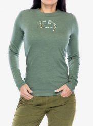 Bluza wspinaczkowa damska E9 Fiona. Zielone bluzy E9, s, bez wzorów, z bawełny, bez kaptura. Za 224.39 zł.