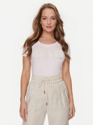 Guess T-Shirt Pony Hair W4RI45 J1314 Różowy Slim Fit. Czerwone t-shirty Guess, xs, z aplikacjami, z bawełny, bez kołnierzyka, bez ramiączek. Za 99.99 zł.