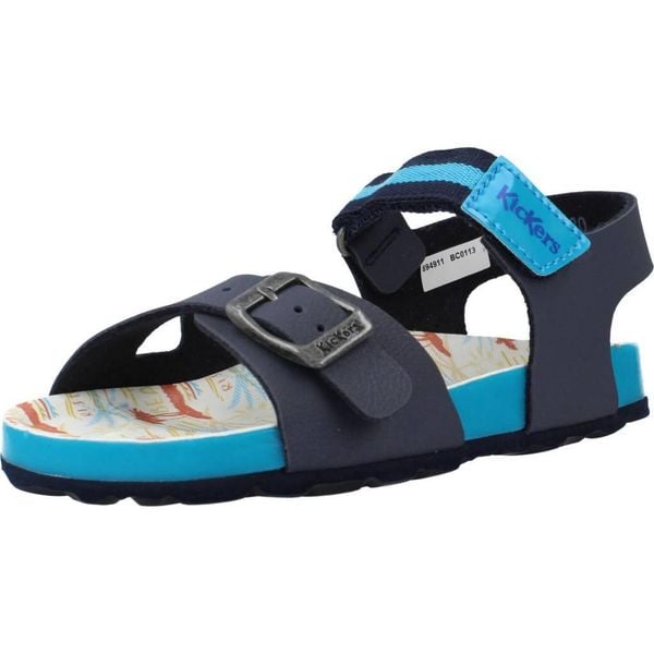 Sandały KICKERS SOSTREET Niebieski. Niebieskie sandały Kickers, bez wzorów, ze skóry, sportowe, bez obcasa, bez zapięcia. Za 166.99 zł.