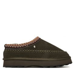 Kapcie EMU Australia. Brązowe obuwie domowe EMU Australia, bez wzorów, bez zapięcia. Za 529.99 zł.