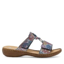 Klapki Rieker. Klapki Rieker, bez wzorów, bez obcasa. Za 289.99 zł.