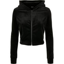 Bluza Z Kapturem Z Krótkim Zamkiem Velvet Dla Pań I Panów. Czarne bluzy Urban Classics, s, bez wzorów, z kapturem. Za 163.99 zł.