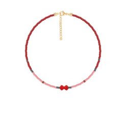 Bransoletka z różowymi i czerwonymi japońskimi koralikami Miyuki. Czerwone bransoletki Lilou, z koralem, ze stali. Za 169.00 zł.