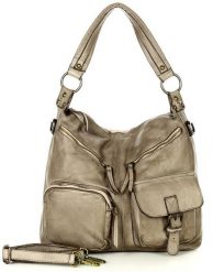 Shopperka beżowa MARCO MAZZINI v23L. Brązowe shopper bez wzorów, ze skóry, na ramię, duże, bez dodatków. Za 569.05 zł.