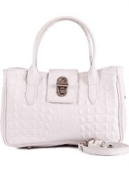 Lia Biassoni Skórzana torebka w kolorze białym - 26 x 17 x 12 cm rozmiar: onesize. Białe torby na ramię Lia Biassoni, bez wzorów, z materiału, przez ramię, bez dodatków. Za 237.95 zł.