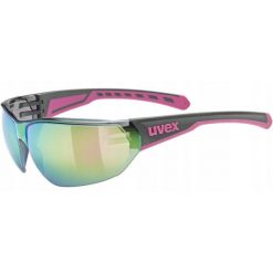 Okulary rowerowe dla dorosłych Uvex EQUATE. Czerwone okulary przeciwsłoneczne UVEX, bez wzorów, sportowe. Za 92.18 zł.