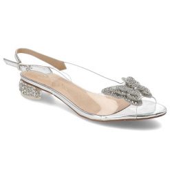 Srebrne Sandały S.Barski Eleganckie Obuwie Damskie. Szare sandały S.BARSKI, bez wzorów, ze skóry ekologicznej, eleganckie, bez obcasa, na obcasie, bez zapięcia. Za 179.99 zł.