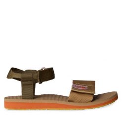 Sandały The North Face. Brązowe sandały The North Face, bez wzorów, bez obcasa, na płaskiej podeszwie, bez zapięcia. Za 169.99 zł.