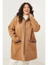 Curvy Lady Płaszcz przejściowy w kolorze jasnobrązowym rozmiar: 44/46. Brązowe płaszcze Curvy Lady, bez wzorów, bez kaptura. Za 152.99 zł.