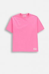 T-shirt z krótkim rękawem. Czerwone t-shirty COCCODRILLO, m, z aplikacjami, z bawełny, bez kołnierzyka, bez ramiączek. Za 49.90 zł.