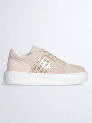 Liu Jo Skórzane sneakersy w kolorze beżowo-złoto-jasnoróżowym rozmiar: 40. Brązowe trampki Liu Jo, bez wzorów, z materiału, bez zapięcia. Za 349.73 zł.