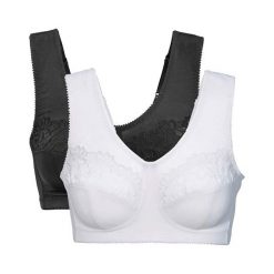 Cellbes Biustonosz Lily 2 Pack czarny biały female czarny/biały 75B. Białe bielizna sportowa Cellbes, s, z aplikacjami. Za 159.00 zł.
