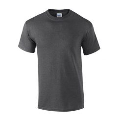 Ultra Bawełniana Koszulka Unisex Dla Dorosłych. Szare bluzki GILDAN, l, bez wzorów, z bawełny, sportowe, bez kołnierzyka, bez ramiączek. Za 34.99 zł.