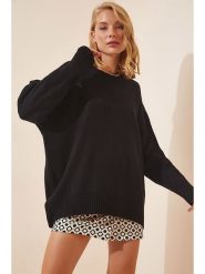Hapiness Istanbul Sweter w kolorze czarnym rozmiar: onesize. Czarne swetry Hapiness Istanbul, bez wzorów, bez ramiączek. Za 85.95 zł.