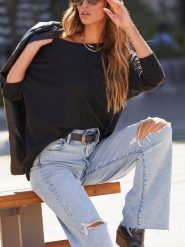 LA Angels Sweter w kolorze czarnym rozmiar: S. Czarne swetry LA Angels, s, bez wzorów, bez ramiączek. Za 130.99 zł.