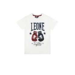 Koszulka Leone 1947 Street Style Kurzarm dla Kinder. Białe bluzki LEONE 1947 APPAREL, bez wzorów, z bawełny, sportowe, bez kołnierzyka, bez ramiączek. W wyprzedaży za 44.86 zł.