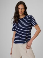 4F T-shirt relaxed z nadrukiem damski - granatowy XL. Niebieskie t-shirty 4f, xl, bez wzorów, z bawełny, bez kołnierzyka, bez ramiączek. Za 69.99 zł.