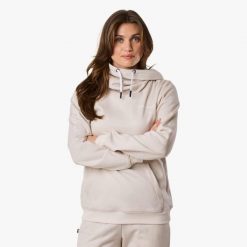 Bluza treningowa kobieca Swedemount Training Logo Hood II szybkoschnąca. Brązowe bluzy SWEDEMOUNT, bez wzorów, bez kaptura. Za 199.99 zł.