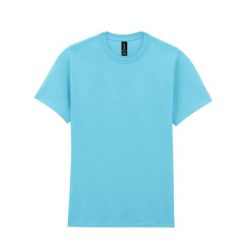 Ciężka Bawełniana Koszulka Unisex Dla Dorosłych. Niebieskie bluzki GILDAN, xl, bez wzorów, z bawełny, sportowe, bez kołnierzyka, bez ramiączek. Za 37.99 zł.