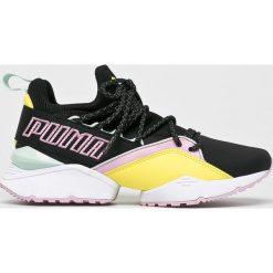 Puma - Buty Muse Maia Tz. Czarne obuwie sportowe Puma, z materiału, bez zapięcia. W wyprzedaży za 399.90 zł.