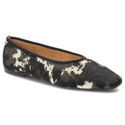 Baleriny damskie S.Barski, cholewka ze skóry naturalnej typu hair-on z efektownym wzorem zwierzęcym wsuwany fason bez zapięcia, czarne, CR61-3093. Czarne baleriny S.BARSKI, bez wzorów, ze skóry, bez obcasa. Za 319.00 zł.