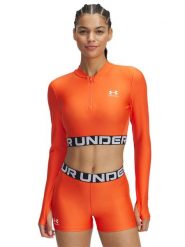 Under Armour Koszulka sportowa w kolorze pomarańczowym rozmiar: M. Pomarańczowe koszulki sportowe Under Armour, bez wzorów, z materiału, bez ramiączek, outdoorowe. Za 127.95 zł.
