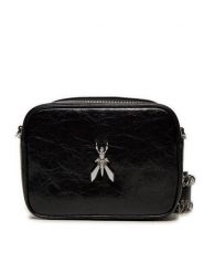 Patrizia Pepe Torebka 2B0186/L130-K103 Czarny. Czarne listonoszki Patrizia Pepe, bez wzorów, ze skóry, bez dodatków. Za 859.99 zł.