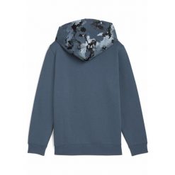 Młodzieżowa bluza z kapturem Essentials Camo PUMA Dark Indigo Blue. Niebieskia bluzy Puma, m, bez wzorów, z kapturem. Za 199.00 zł.