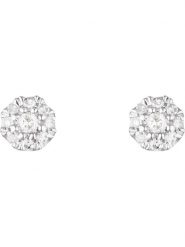 CARATELLI Złote kolczyki-wkrętki "Idylle" z diamentami rozmiar: onesize. Szare kolczyki CARATELLI, z diamentem, złote. Za 790.45 zł.