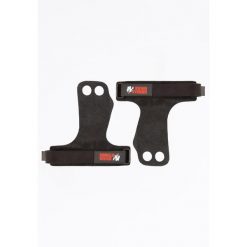 Skórzane uchwyty do podnoszenia z 2 otworami - Czarny. Czarne rękawiczki GORILLA WEAR, bez wzorów, sportowe. Za 149.00 zł.