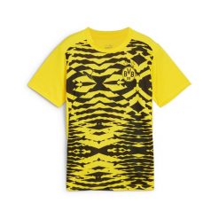 Młodzieżowa koszulka przedmeczowa z krótkim rękawem Borussia Dortmund PUMA. Czarna bluzki Puma, m, bez wzorów, młodzieżowe, bez kołnierzyka, bez ramiączek. W wyprzedaży za 219.00 zł.