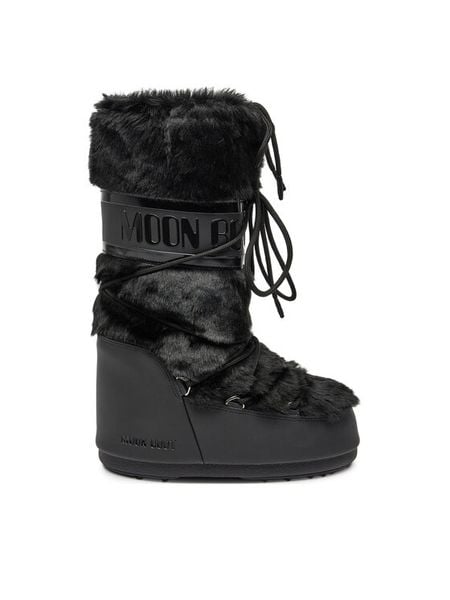 Moon Boot Śniegowce 80D1408900 Czarny. Czarne trapery i śniegowce Moon Boot, ze skóry. Za 1,219.00 zł.