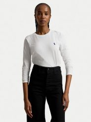 Polo Ralph Lauren Bluzka 211B14604006 Biały Regular Fit. Białe koszulki polo Polo Ralph Lauren, m, bez wzorów, bez kołnierzyka, bez ramiączek. Za 439.99 zł.