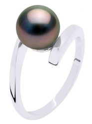 ATELIERS SAINT GERMAIN Srebrny pierścionek z perłami Tahiti rozmiar: 54. Czarne pierścionki ATELIERS SAINT GERMAIN, z perłą, srebrne. Za 434.99 zł.