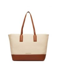Valentino Torebka Atena Re VBS9PS01 Beżowy. Brązowe shopper Valentino, bez wzorów, z materiału, bez dodatków. Za 609.99 zł.
