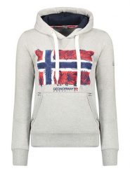 Geographical Norway Bluza "Gpalm" w kolorze szarym rozmiar: XXL. Szare bluzy Geographical Norway, xxl, bez wzorów, z bawełny, z kapturem. Za 118.56 zł.