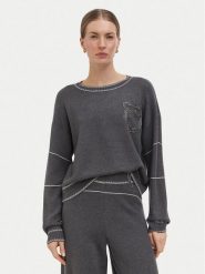 Liu Jo Sport Sweter TF6180 MS59L Szary ciemny Regular Fit. Szare swetry Liu Jo Sport, l, bez wzorów, z syntetyku, bez ramiączek. Za 649.99 zł.