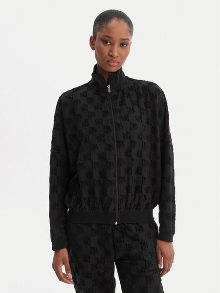 HUGO Bluza Monogram 50556831 Czarny Regular Fit. Czarne bluzy Hugo, xxl, bez wzorów, z bawełny, bez kaptura. Za 449.99 zł.