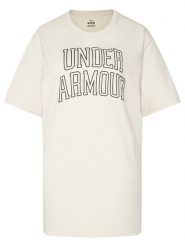 Under Armour T-Shirt Ua Rival Campus 6007883 Écru Oversize. T-shirty Under Armour, xs, bez wzorów, z bawełny, bez kołnierzyka, bez ramiączek. Za 129.99 zł.