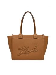 KARL LAGERFELD Torebka A4W30258 Brązowy. Brązowe shopper KARL LAGERFELD, bez wzorów, ze skóry, bez dodatków. Za 999.99 zł.