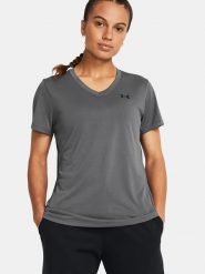 Under Armour Koszulka sportowa "Tech" w kolorze antracytowym rozmiar: S. Czarne koszulki sportowe Under Armour, bez wzorów, z materiału, bez ramiączek, outdoorowe. Za 92.42 zł.