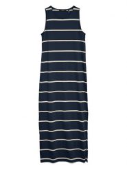 Vero Moda Sukienka w kolorze granatowym rozmiar: XS. Niebieskie sukienki Vero Moda, na co dzień, xs, bez wzorów, z bawełny, bez kołnierzyka, bez ramiączek, maxi, proste. Za 61.17 zł.