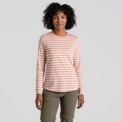 Longsleeve damski Craghoppers NosiLife Akona LS Top. Żółte topy Craghoppers, bez wzorów, bez kołnierzyka, bez ramiączek. Za 251.95 zł.