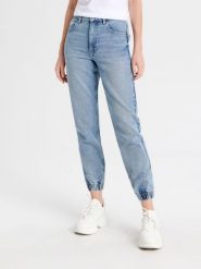 Jeansy jogger - niebieski. Niebieskie jeansy Sinsay, l, bez wzorów. Za 69.99 zł.