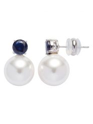 U.S. Polo Assn. Kolczyki-wkrętki z szafirami i perłami syntetycznymi rozmiar: onesize. Szare kolczyki U.S. Polo Assn., z perłą, metalowe. Za 118.01 zł.